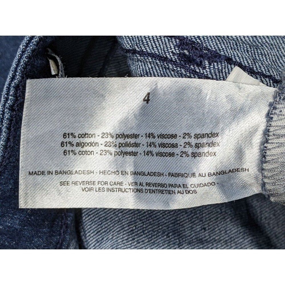 (3/$35) Nine West Womens‎ Size 4 Chrystie Pockets Denim Blue Jeans Capris - Picture 5 of 11